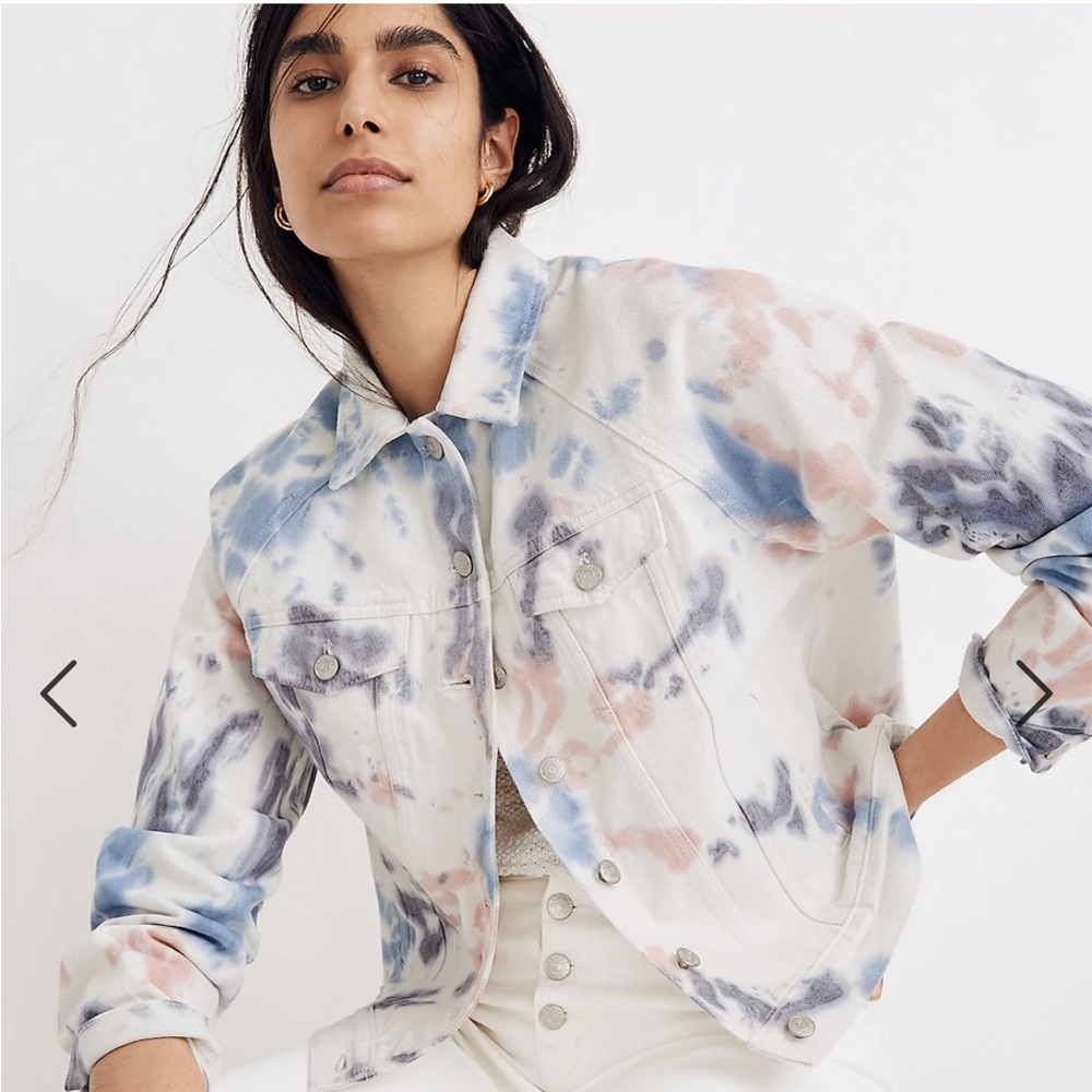 Madewell The Raglan Oversized Jean Jacket: Tie-Dyed Edition size XL